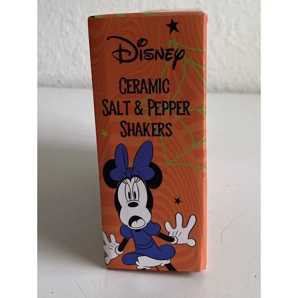 Disney Mickey & Minnie‎ Mouse  Frankenstein Halloween Salt & Pepper Shakers NEW